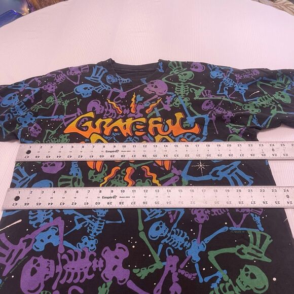 Vintage 90s Grateful Dead AOP Brockum Collection T-Shirt Size 2XL See Measureme - Picture 4 of 8